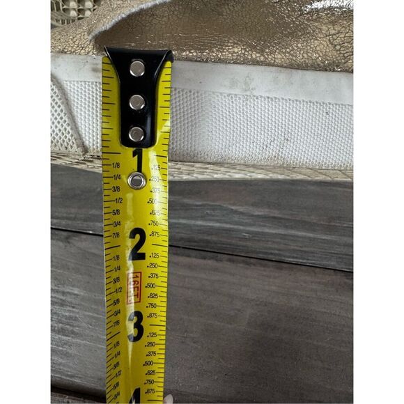 ASOS Metallic Gold Slip On Bow Platform Loafer Size 7 - Picture 11 of 11